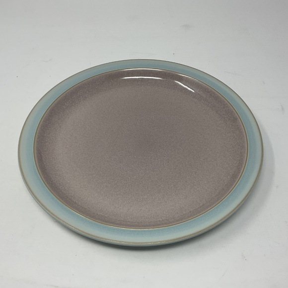 Denby Duets (retired) Stoneware Taupe & Blue Dinner Plate (10 available $25 EACH - Picture 2 of 4
